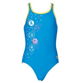 Arena Girl's Submarine One Piece Swimsuit - Yellow/Blue