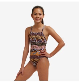Funkita Girls Zoo Life Tie Me Tight One Piece-32 (Girl 14)