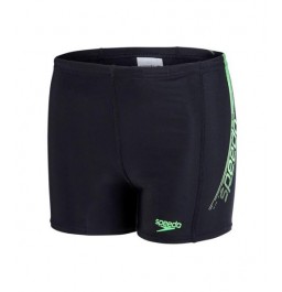 Speedo  Boys' Logo Panel Aquashort Black/Green