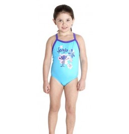 Speedo Essential Thinstrap 1 Piece Turquoise / Violet Junior