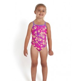 Speedo Essential Frill One Piece Pink/Orange