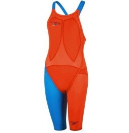  Speedo Fastskin LZR Racer Elite 2 Openback Kneeskin Orange/Blue