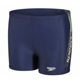 Speedo Boys Sports Logo panel Aquashort - Navy/Yellow