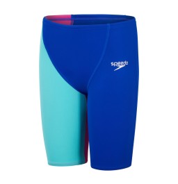 Speedo Boys Endurance Plus High Waisted Jammer - Blue/Green/Purple