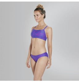 Speedo Boom Allover Two Piece Swimsuit - Blue/Purple