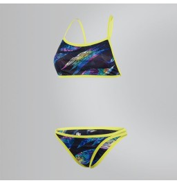 Speedo Flipturns Rain Splash Flip Reverse Two Piece Swimsuit 