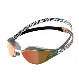 Speedo Fastskin Hyper Elite Mirror Goggle - Country Green/Black/Nectarne/White