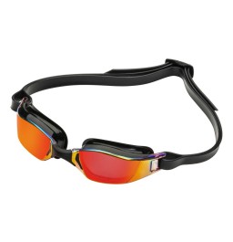  Aqua Sphere Xceed  Red Titanium Mirrored Swim Goggle 