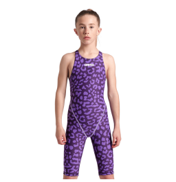 Arena Girls Powerskin ST Next Limited Edition Leopard Skin Openback Kneeskin - Violet