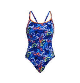  Funkita Ladies Broken Hearts Diamond Back One Piece