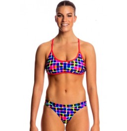  Funkita Womens Inked Tie Down Bikini two piece