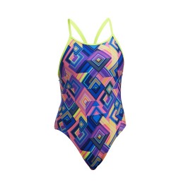  Funkita Girls Be Square Diamond Back One Piece