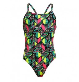  Funkita Girls Dot Matrix Diamond Back One Piece