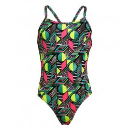  Funkita Girls Dot Matrix Diamond Back One Piece