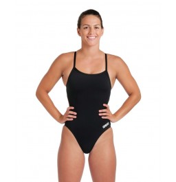 Arena Women's Team Challenge Solid Swimsuit - Black/White