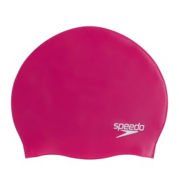 Speedo Adult Plain Moulded Silicone Cap Pink