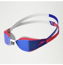  Speedo Fastskin Hyper Elite Mirror Goggles - Red/Blue