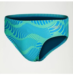 Speedo Men's 8cm Club Training Wavespace Brief Blue/Green