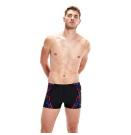  Speedo Men's Tech Print Aquashorts Black/Red