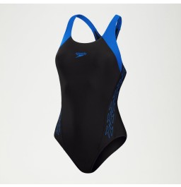 Speedo Womens Hyperboom Racerback Swimsuit - Black/Blue