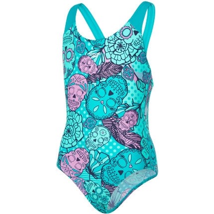 Speedo Astropop Allover Splashback Girls Swimsuit Swimming Costume 