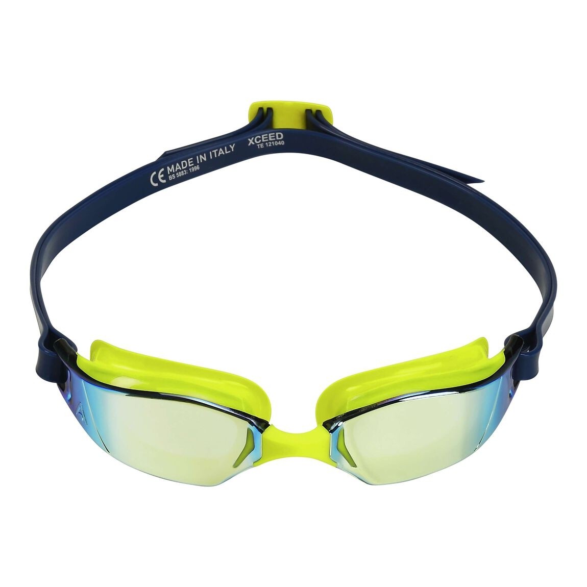 Aqua Sphere Xceed Yellow Titanium Mirrored Swim Goggle
