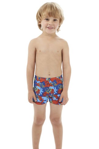 Speedo Infant Boys  Swim Shorts Seasquad Allover Aquashort Blue Red 809218B419 