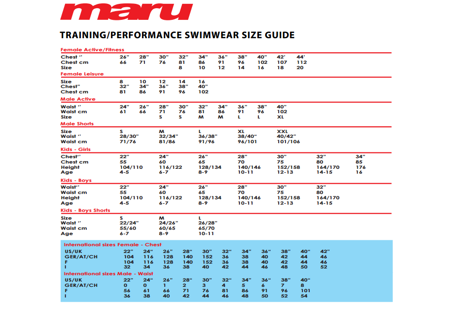 maru meteor panel junior performance kneeskin trimshaper size chart