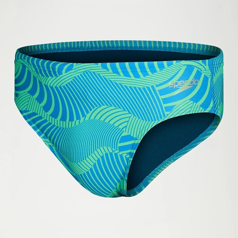 Speedo Men s 8cm Club Training Wavespace Brief Blue Green