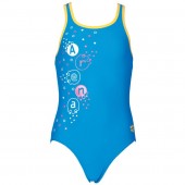  Arena Girl's Submarine One Piece Swimsuit - Yellow/Blue