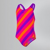 Speedo Allover Splashback Swimsuit - Purple/Pink