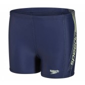 Speedo Boys Sports Logo panel Aquashort - Navy/Yellow