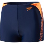 Speedo Boys Boom Splice Aquashort - Navy/Orange