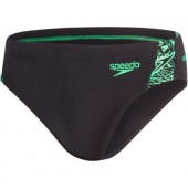 Speedo Boom Splice 7cm Brief - Black/Green