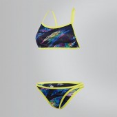 Speedo Flipturns Rain Splash Flip Reverse Two Piece Swimsuit 