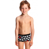 Funky Trunks Toddler Boys Angry Ram Square Trunks Printed Trunks