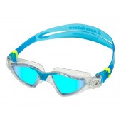 Aqua Sphere Kayenne Blue Titanium Mirrored Lens Goggles