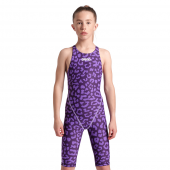 Arena Girls Powerskin ST Next Limited Edition Leopard Skin Openback Kneeskin - Violet