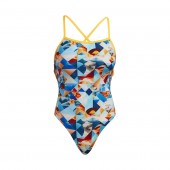  Funkita Womens Strapped In Smashed Wave One Piece