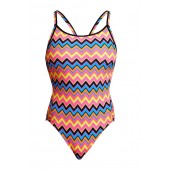 Funkita Womens Ziggy Pop Diamond Back One Piece