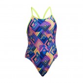  Funkita Girls Be Square Diamond Back One Piece