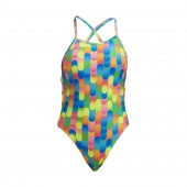  Funkita Girls Blocked Dotty Tie Me Tight One Piece