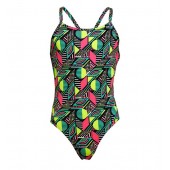  Funkita Girls Dot Matrix Diamond Back One Piece