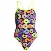 Funkita Girls Dunking Donuts Single Strap One Piece