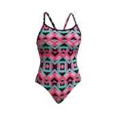  Funkita Ladies Square Stare Diamond Back One Piece