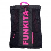 Funkita Pink Shadow Gear Up Mesh Backpack - Black/Pink