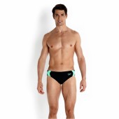 Speedo Men's Splice 7 cms Brief Black/Green 