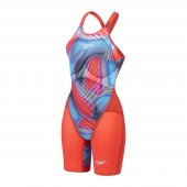 Speedo Fastskin LZR Pure Valor 2.0 Openback Kneeskin - Red/Blue  