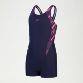 Speedo Girls HyperBoom Splice Legsuit - Navy/Pink
