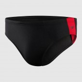 Speedo Men's Boom Logo Splice 7cm Brief Black/Red